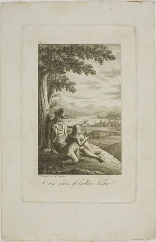 Oh How Beautiful is God's Nature by Johann Heinrich Lips, print, 1778-1817