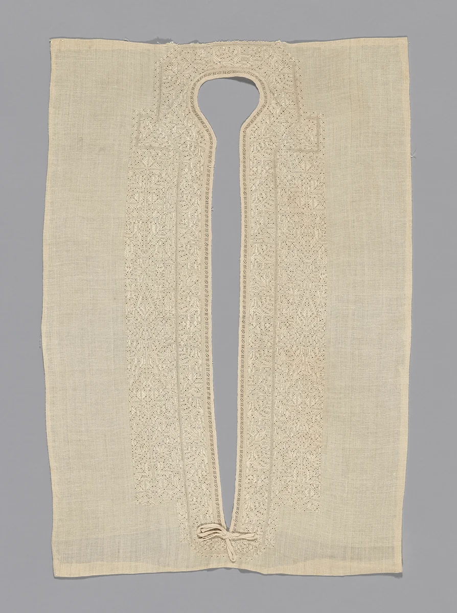 Neck Insert by Leukas, textile, 1701-1800