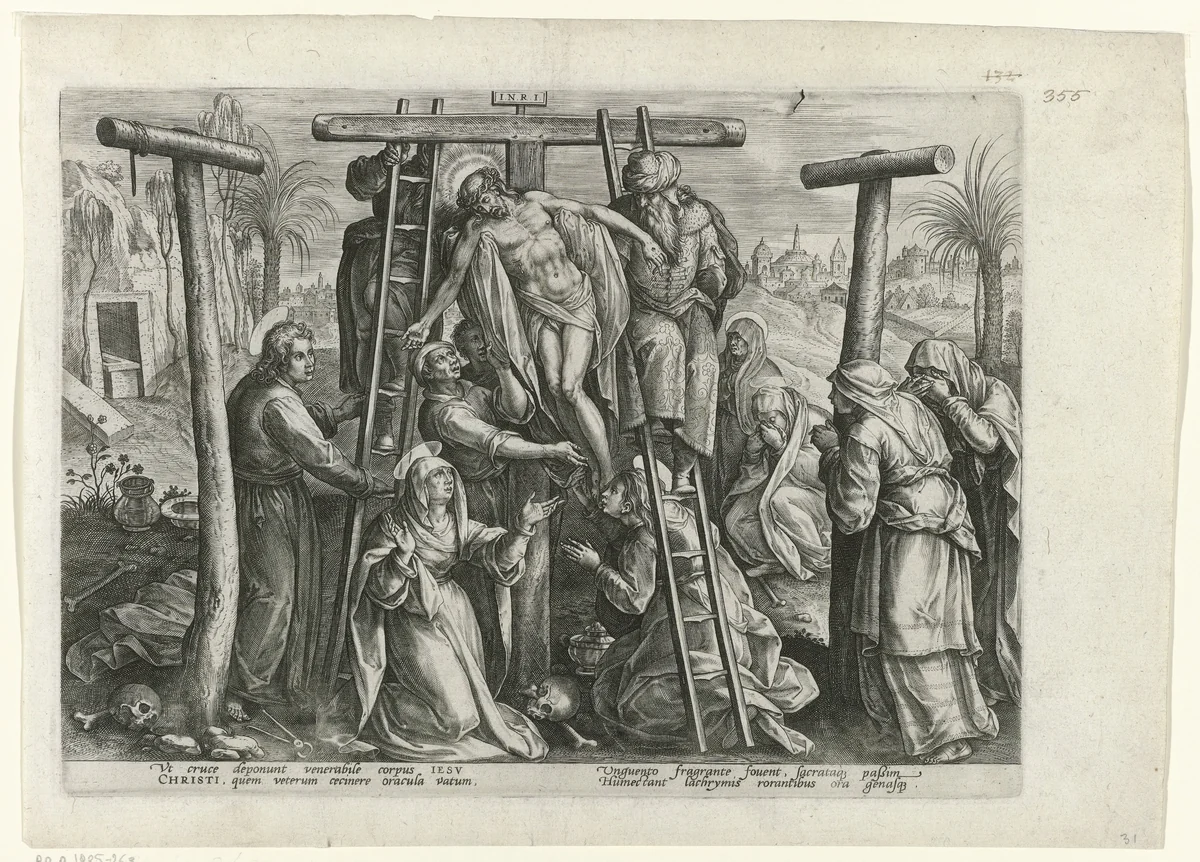Kruisafneming by Unknown, print, 1585-1586