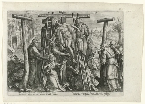 Kruisafneming by Unknown, print, 1585-1586
