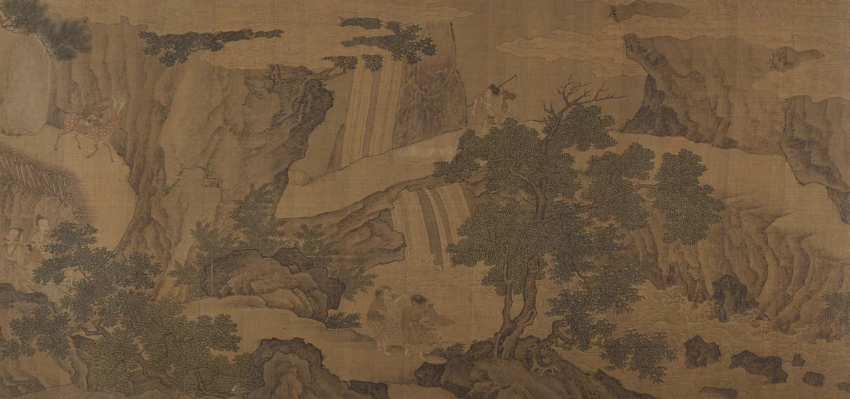 Daoist immortals in a landscape by Unidentified Artist, painting, 1500-1599