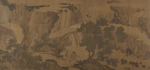 Daoist immortals in a landscape by Unidentified Artist, painting, 1500-1599