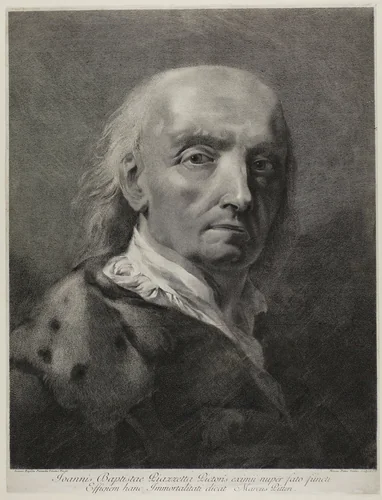 Portrait of the Painter Giovanni Battista Piazzetta by Giovanni Marco Pitteri, print, 1745-1755