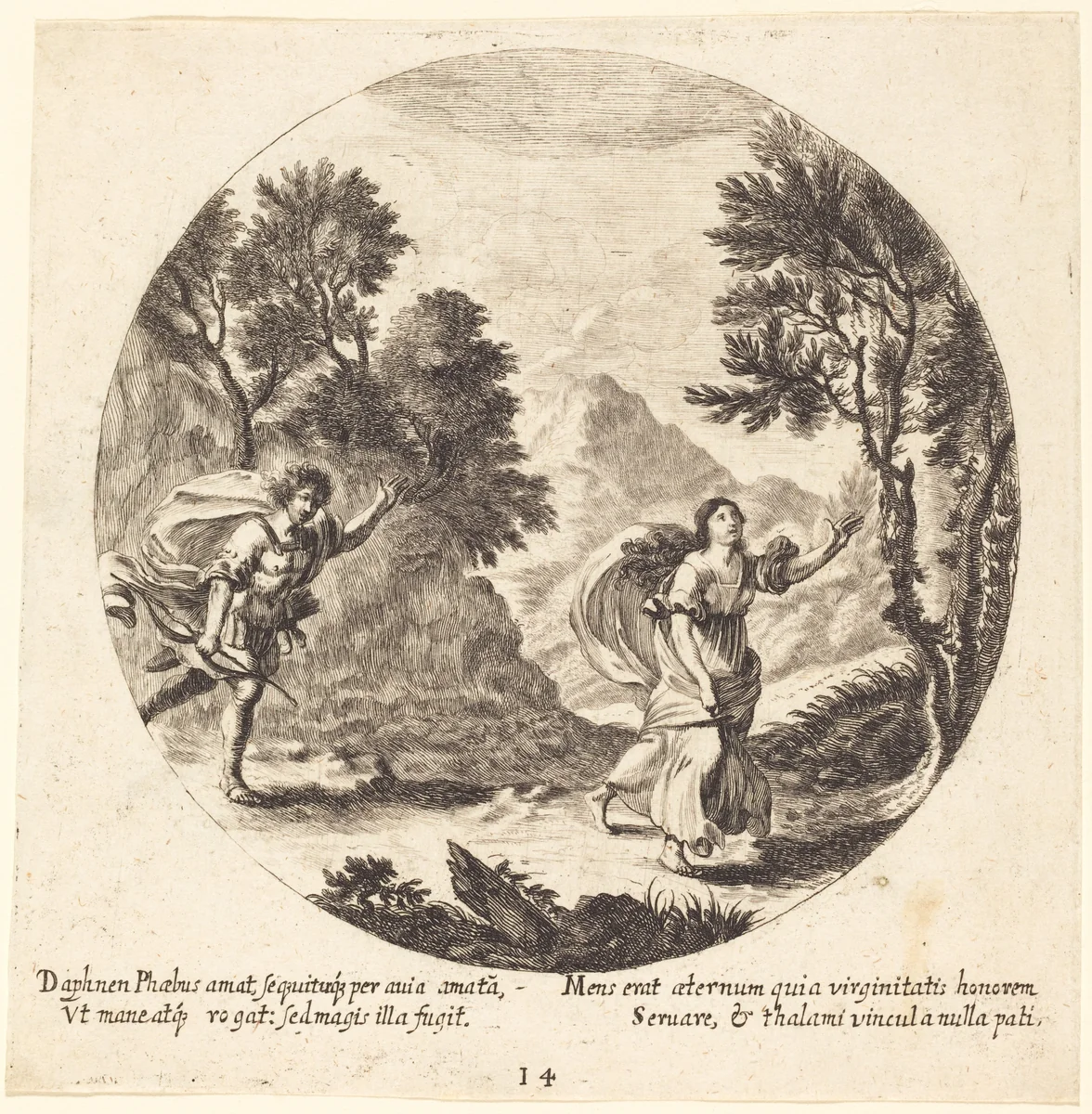 Apollo and Daphne by Georg Andreas Wolfgang, portfolio, 1631-1716
