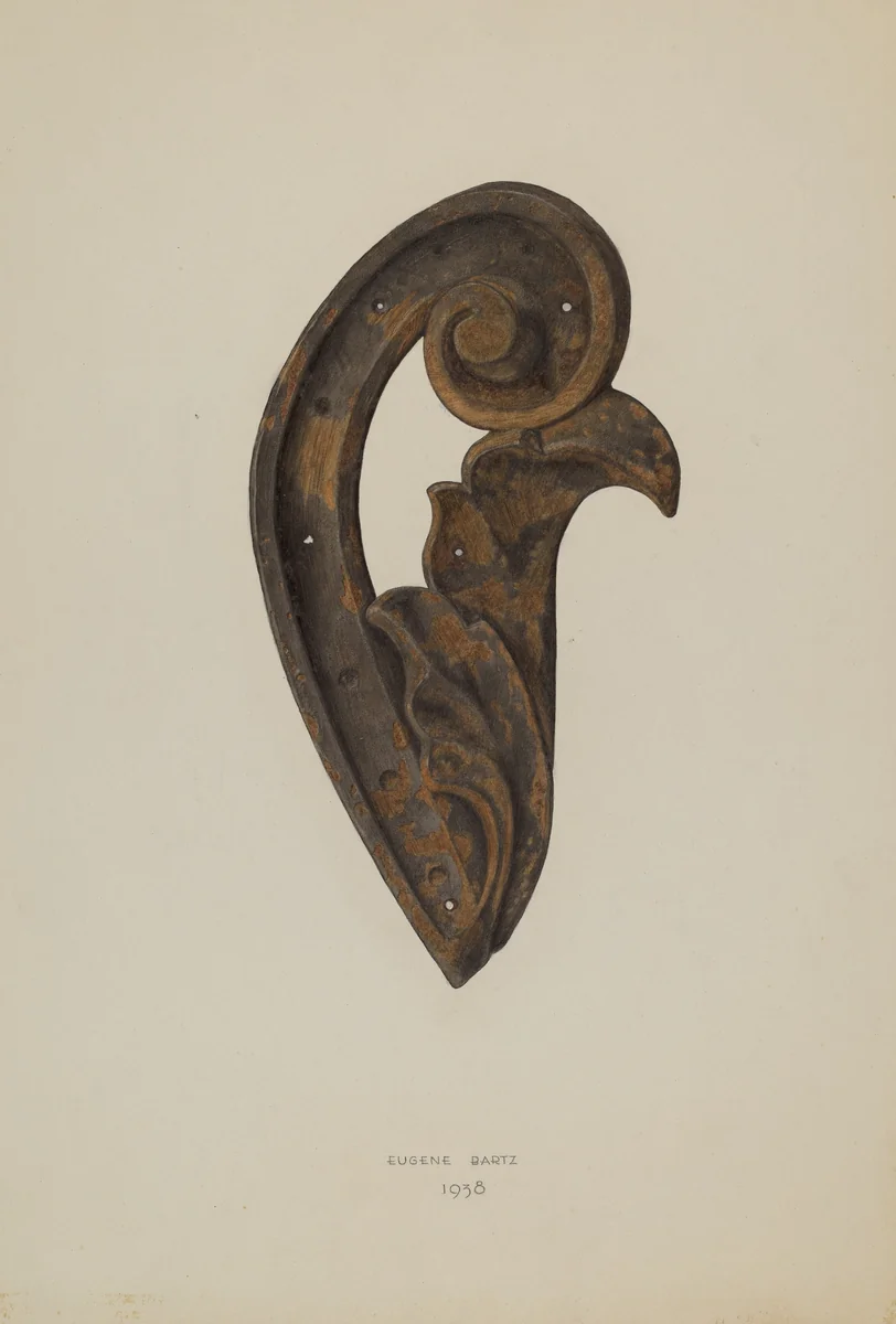Leaf and Scroll by Eugene Bartz, index of american design, 1938