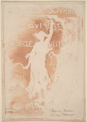 Souhaits Souhaits au Gui Le Siecle Neuf (Best Wishes for the New Century) by Pierre Roche, print, 1901