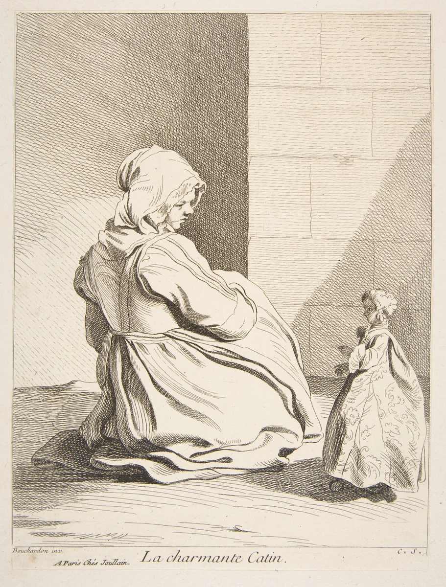 The Charming Doll by Anne Claude Philippe de Tubières, print, 1742