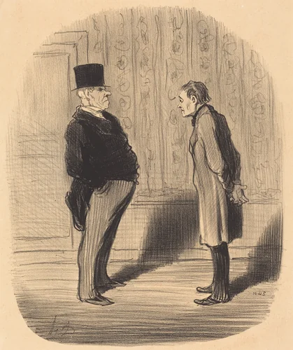 Eh! bien monsieur et mes trois termes... by Honoré Daumier, print, 1848