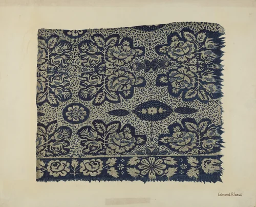 Woolen Coverlet by Edmond Lorts, index of american design, 1941