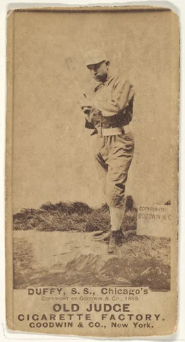 Hugh Duffy, Shortstop, Chicago, from the Old Judge series (N172) for Old Judge Cigarettes by Goodwin & Company, photograph, 1888