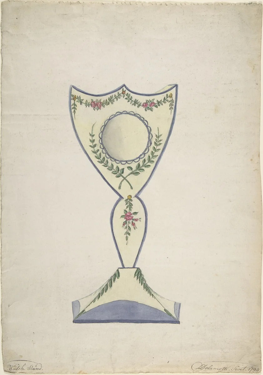 Watch Design by Delamotte, drawing, 1794