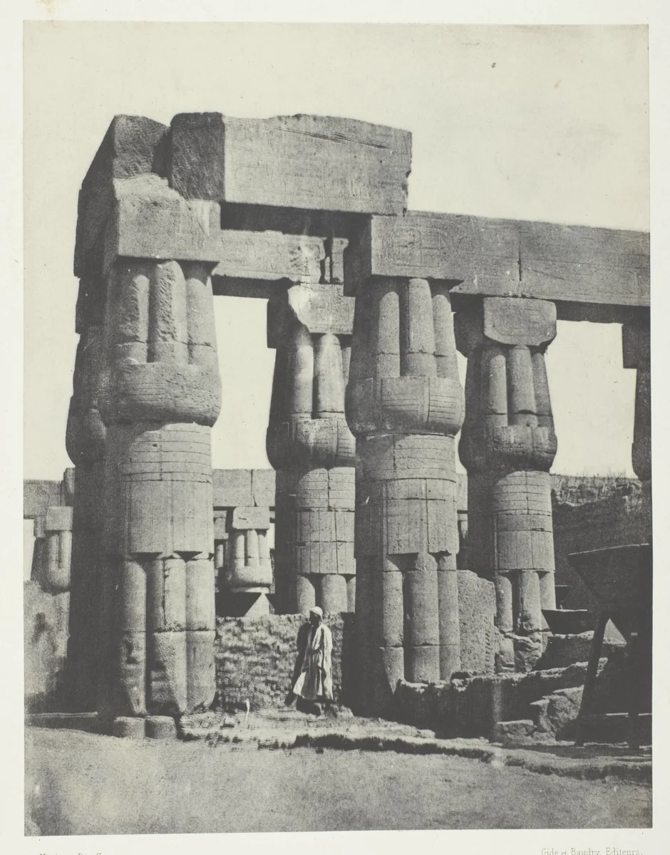 Louqsor, Groupe de Colonnes dans le Palais; Thèbes, plate 26 from the album "Egypte, Nubie, Palestine et Syrie" (1852) by Maxime Du Camp, photograph, 1849-1851