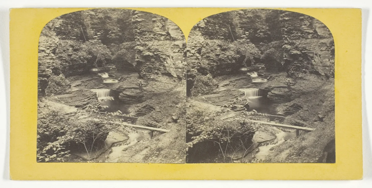 View in Freers Glen at Watkins N.Y. 2d Glen by J. C. Burritt, photograph, 1860-1865