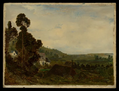 An Old Chapel in a Valley by Théodore Rousseau, painting, 1832-1867