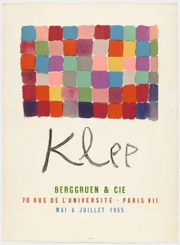 Poster for Klee Exhibition at Berggruen & Cie by Paul Klee, design, 1955