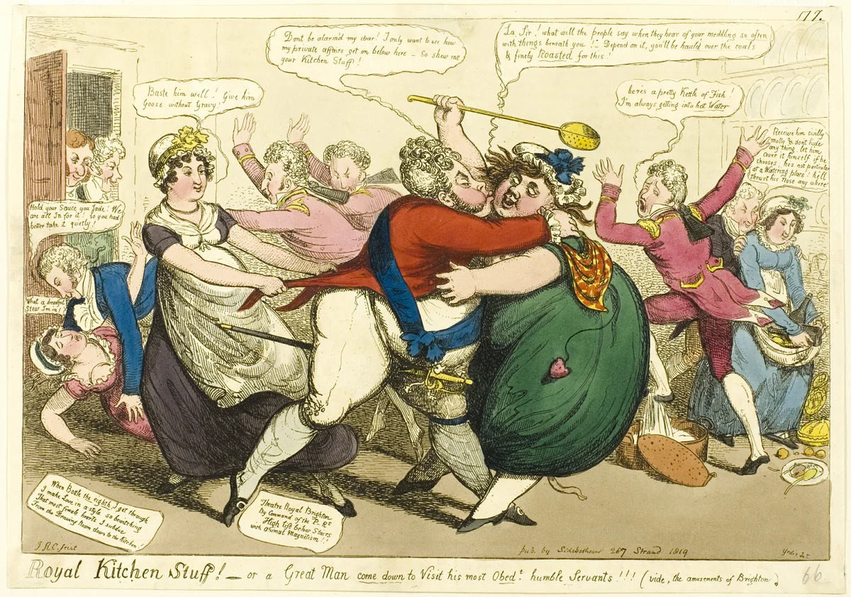Royal Kitchen Stuff! by Isaac Robert Cruikshank, print, 1819
