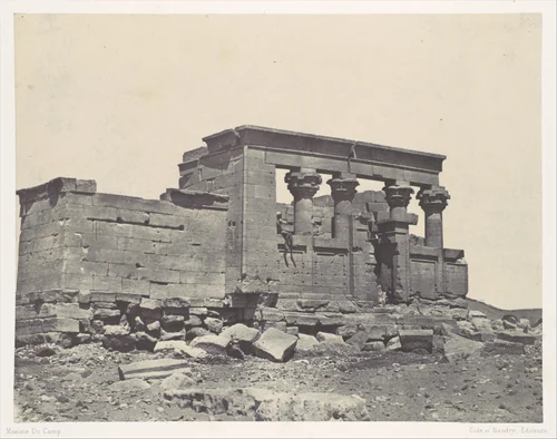 Nubie. Temple de Déböd. Parembole de l'itinéraire d'Antonin by Maxime Du Camp, photograph, 1850