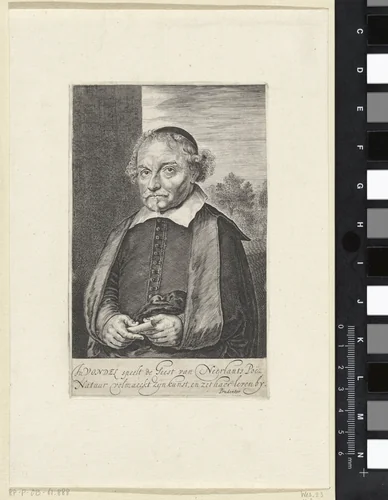 Portret van Joost van den Vondel by anonymous, print, 1650-1699