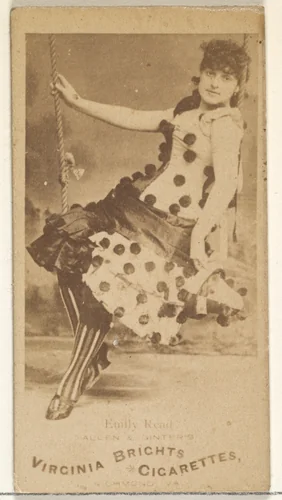 Emily Read, from the Actors and Actresses series (N45, Type 1) for Virginia Brights Cigarettes by Allen & Ginter, photograph, 1885-1891