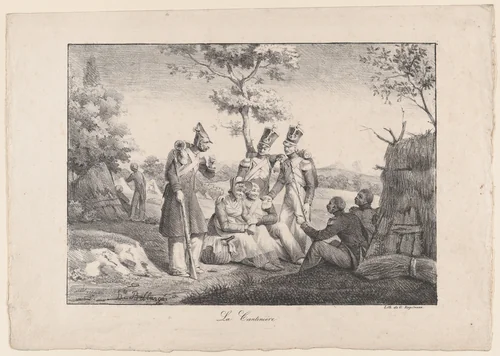 The Lunch Lady by Hippolyte Bellangé, print, 1835-1845