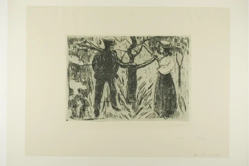 Adam and Eve by Edvard Munch, print, 1915