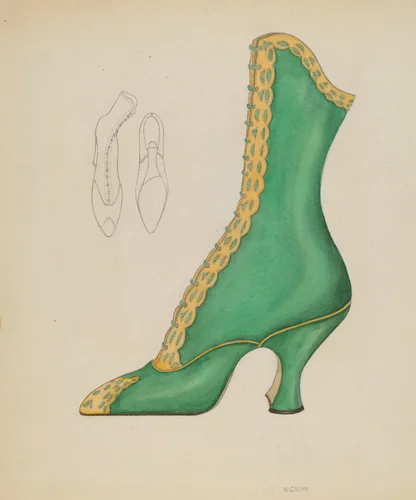 Woman's Shoe by Nancy Crimi, index of american design, 1936