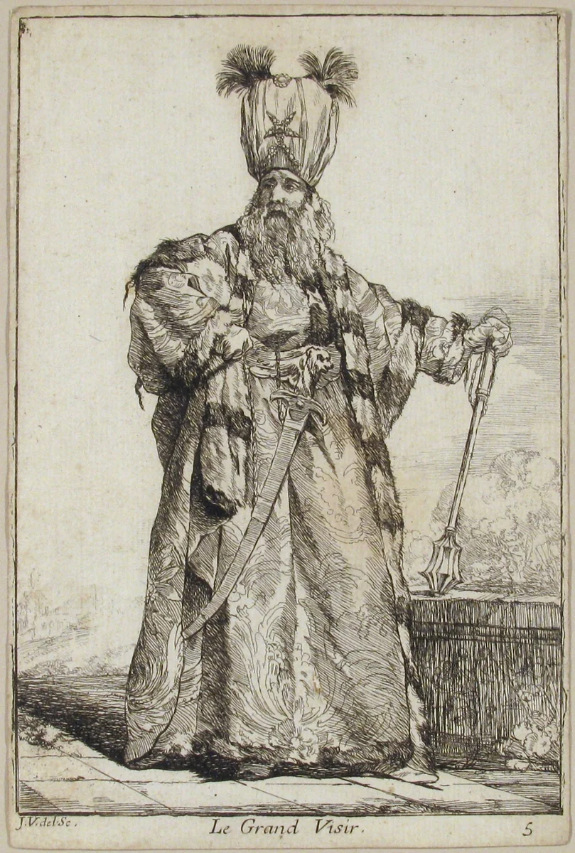 Le Grand Visir (The Grand Vizir), from the series "Caravane du Sultan à la Mecque..." (Caravan of a Sultan Going to Mecca) by Joseph-Marie Vien, print, 1748