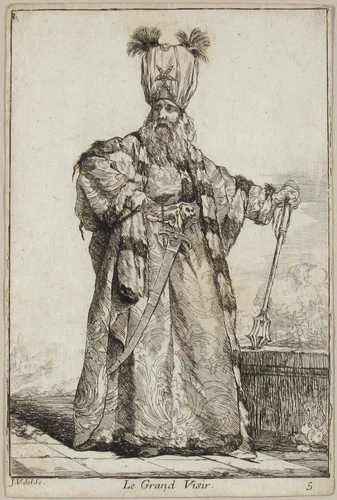 Le Grand Visir (The Grand Vizir), from the series "Caravane du Sultan à la Mecque..." (Caravan of a Sultan Going to Mecca) by Joseph-Marie Vien, print, 1748