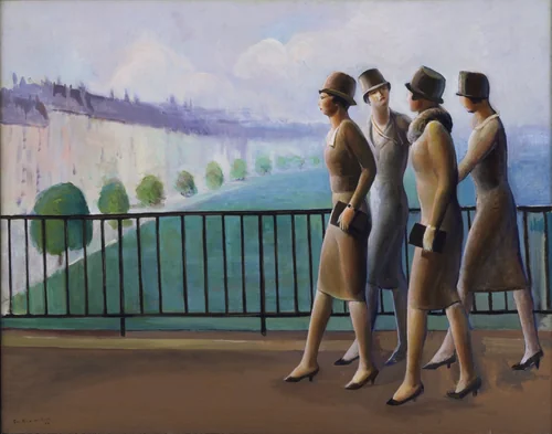 Americans in Paris by Guy Pène du Bois, painting, 1927