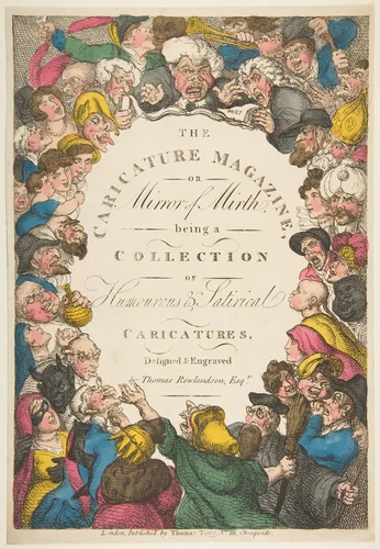 Title Page, The Caricature Magazine, or Mirror of Mirth by Thomas Rowlandson, print, 1808