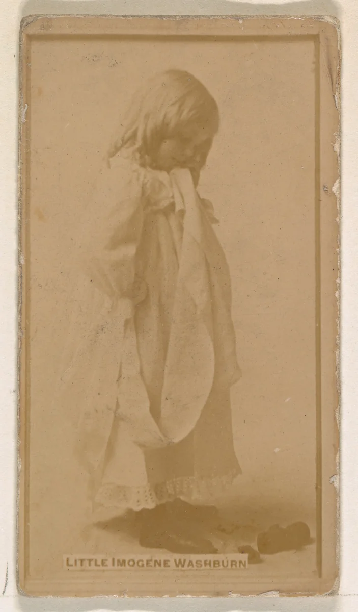 Little Imogene Washburn, from the Actresses series (N245) issued by Kinney Brothers to promote Sweet Caporal Cigarettes by Kinney Brothers Tobacco Company, photograph, 1890