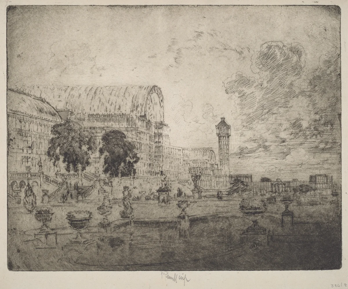 The Crystal Palace by Joseph Pennell, print, 1905