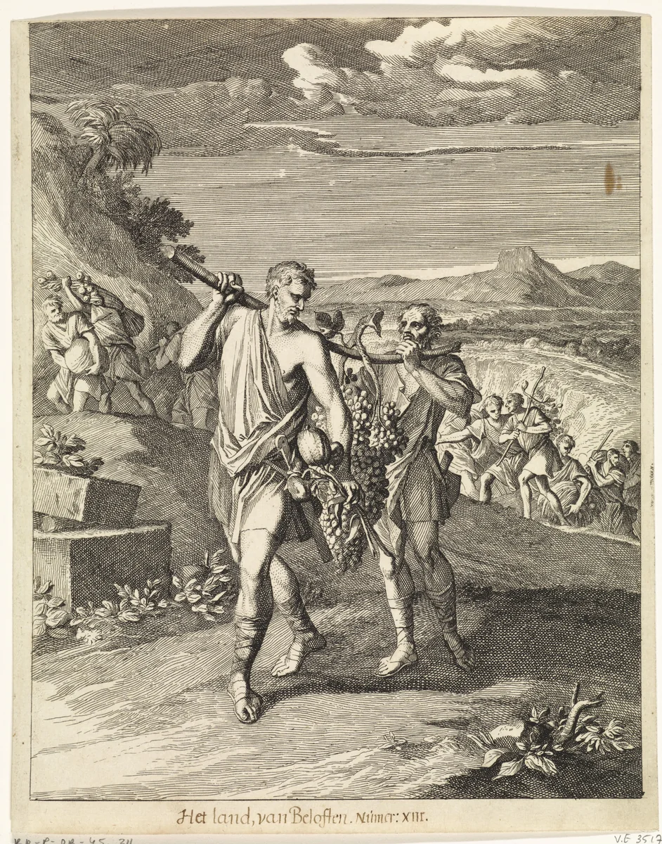 Verkenning van Kanaän by Caspar Luyken, print, 1708