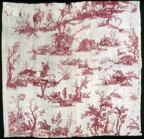 La Chasse au cerf et au sanglier (Furnishing Fabric) by Johann Elias Ridinger
Philip Wouverman
Christophe-Philippe Oberkampf, textile, 1780-1782