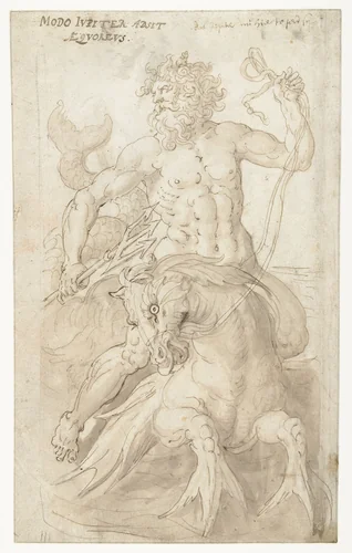 Neptunus (?) by anonymous, drawing, 1594-1625