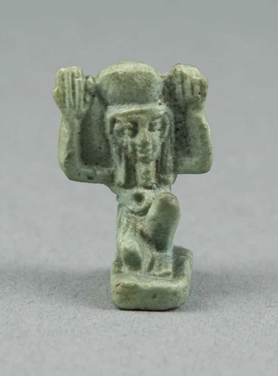 Amulet of the God Shu by Egyptian, metalwork, -1070--332