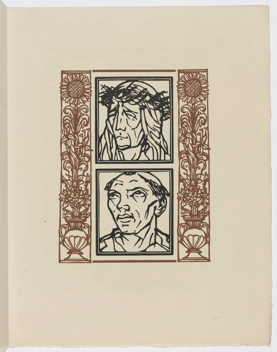 Plate (page 181) from Les Petites Fleurs de St. François (The Little Flowers of St. Francis) by Émile Bernard, illustrated book, 1928