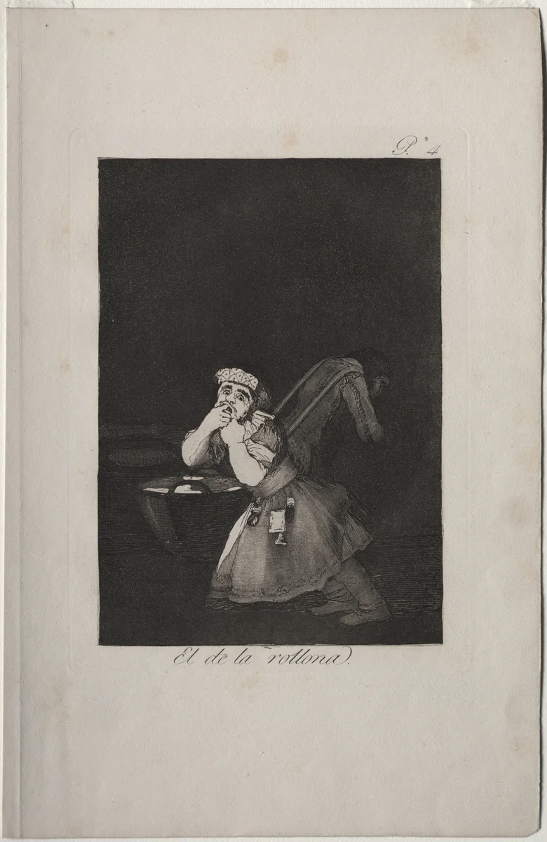 Nanny's Boy, Plate 4 by Francisco de Goya, print, 1799