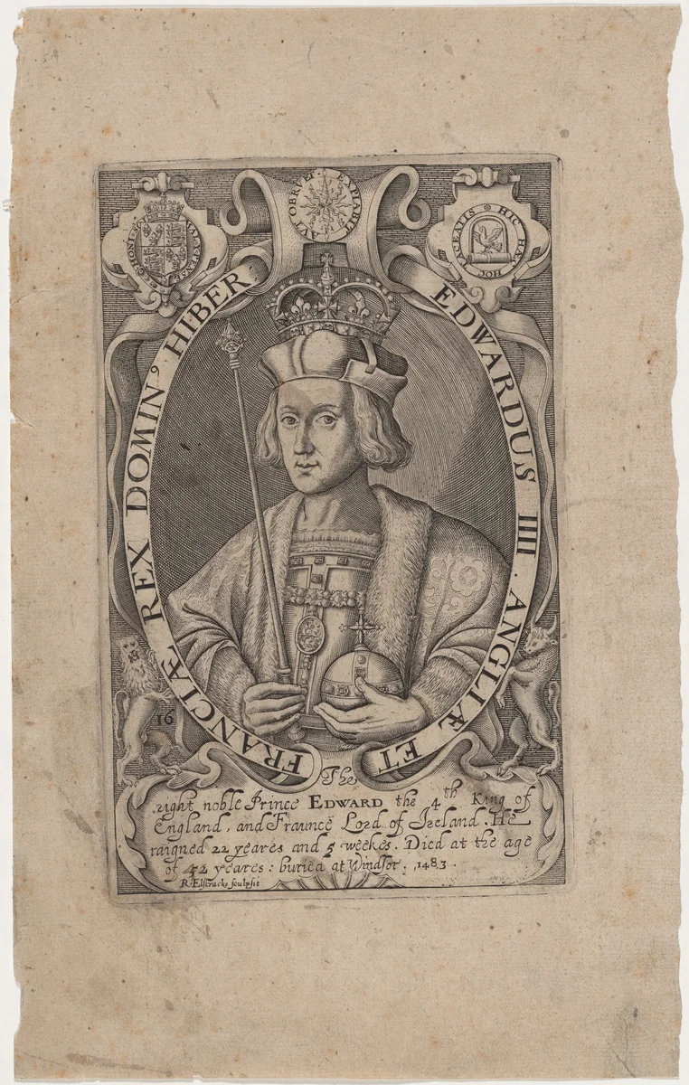 Edward IV of England by Renold Elstrack, print, 1571-1625