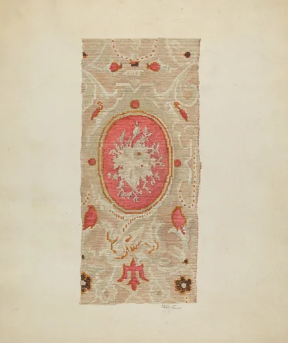 Brussels Carpet by Charlotte Winter, index of american design, 1937