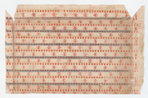 Sheet with overall geometric pattern by anonymous, print, 1800-1900