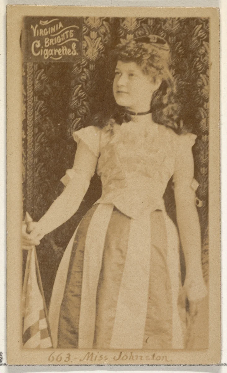 Card 663, Miss Johnston, from the Actors and Actresses series (N45, Type 2) for Virginia Brights Cigarettes by Allen & Ginter, photograph, 1885-1891