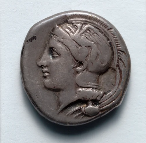 Stater: Head of Athena (obverse) by Unknown, metalwork, -345--329