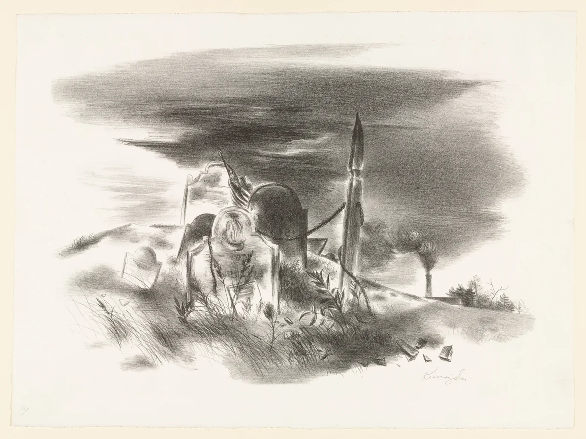 New England Landscape II by Yasuo Kuniyoshi, print, 1941