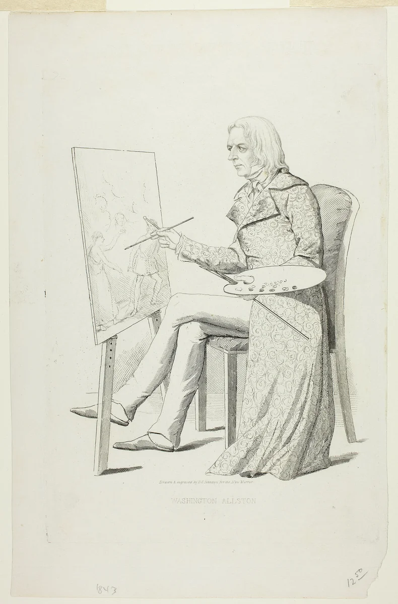 Washington Allston by David Claypoole Johnston, print, 1843