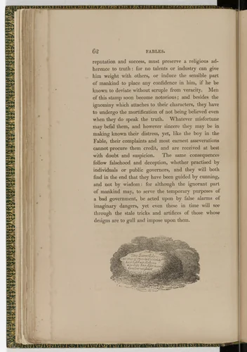 Tailpiece (page 62) from The Fables of Aesop by Thomas Bewick, illustrated book, 1818
