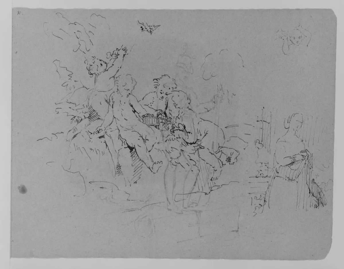 (From Sketchbook) by Thomas Sully, artwork, 1810-1820
