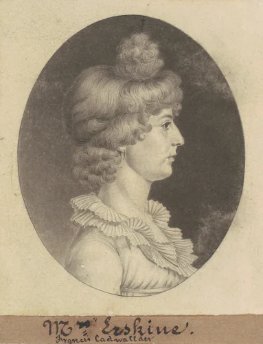Frances Cadwalader Erskine by Charles B. J. Févret de Saint-Mémin, print, 1809