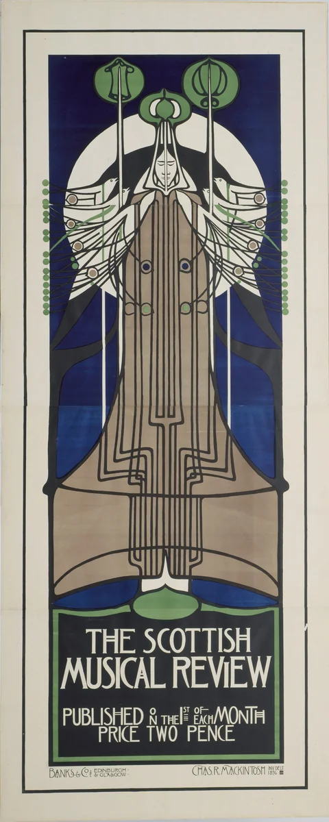 The Scottish Musical Review (Poster for a magazine) by Charles Rennie Mackintosh, design, 1896