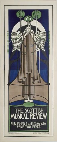 The Scottish Musical Review (Poster for a magazine) by Charles Rennie Mackintosh, design, 1896